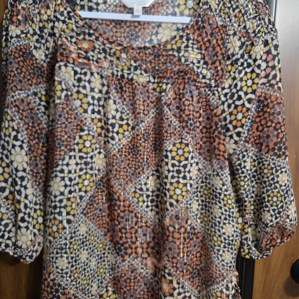 LC Lauren Conrad Multicolor Floral Blouse